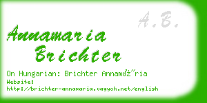 annamaria brichter business card